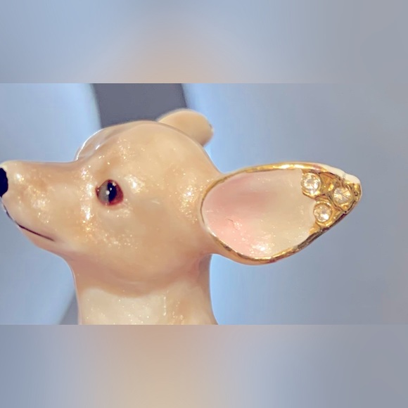 Kingspoint Design Jeweled Chihuahua Trinket Box.No Necklace. - Picture 7 of 8